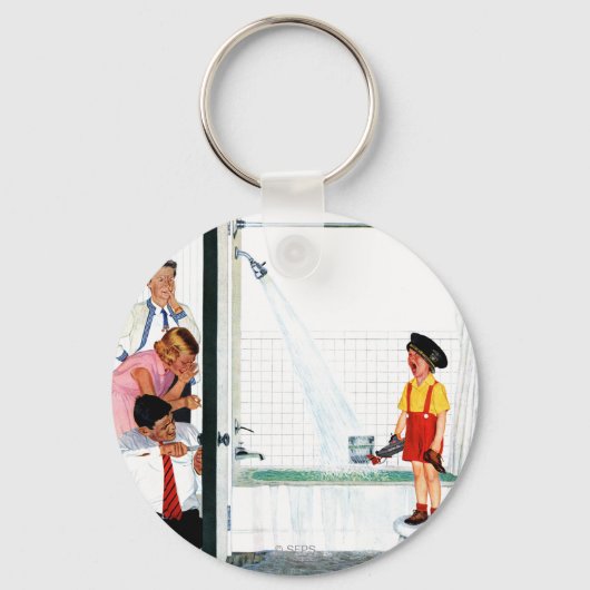 溢れ出る浴槽 キーホルダー (正面)