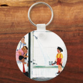 溢れ出る浴槽 キーホルダー (正面)