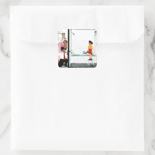 溢れ出る浴槽 スクエアシール (バッグ)