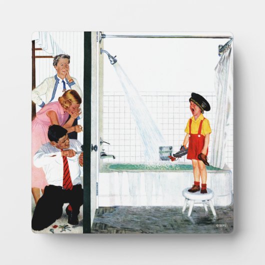 溢れ出る浴槽 フォトプラーク (正面)