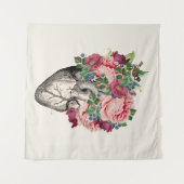 溢れ出る解剖学的ハート タペストリー (正面(横))