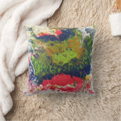 溶かされたクレヨンシリーズ-アクリルは絵画を注ぎます クッション (ブランケット)