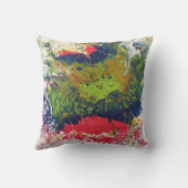 溶かされたクレヨンシリーズ-アクリルは絵画を注ぎます クッション (裏面)