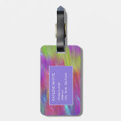 溶かされた虹のガラスパーソナライズな荷物のラベル ラゲッジタグ (裏面縦)