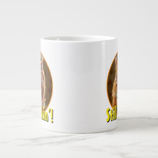 溶かしおもしろいた誕生日のカップケーキ ジャンボコーヒーマグカップ (正面)