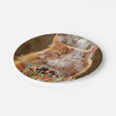 溶かしおもしろいた誕生日のカップケーキ ペーパープレート (アングル)