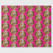 溶かしおもしろいた誕生日のカップケーキ ラッピングペーパー (フラット)