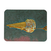 溶かしたチョコレートのアイスクリームコーン マグネット (横)