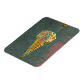 溶かしたチョコレートのアイスクリームコーン マグネット (左側)