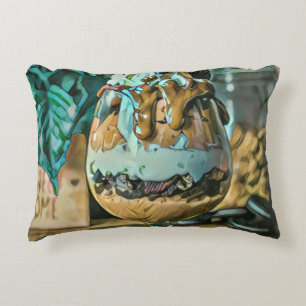 溶かしたチョコレートのアイスクリームショップスクープ アクセントクッション