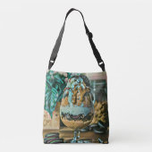 溶かしたチョコレートのアイスクリームショップスクープ クロスボディバッグ (裏面)