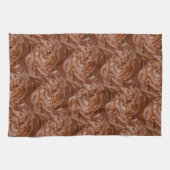 溶かしたチョコレートのココアファッジ旋回デザート キッチンタオル (横)