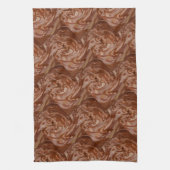 溶かしたチョコレートのココアファッジ旋回デザート キッチンタオル (縦)