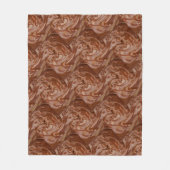 溶かしたチョコレートのココアファッジ旋回デザート フリースブランケット (正面)