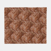 溶かしたチョコレートのココアファッジ旋回デザート フリースブランケット (正面(横))