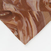 溶かしたチョコレートのココアファッジ旋回デザート フリースブランケット (角)