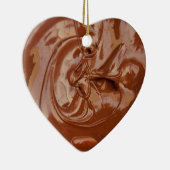 溶かしたチョコレートの質感 セラミックオーナメント (右)