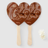 溶かしたチョコレートの質感 ハンドファン (正面&裏面)