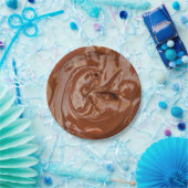 溶かしたチョコレートの質感 ペーパープレート (パーティー)