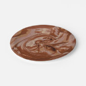 溶かしたチョコレートの質感 ペーパープレート (アングル)