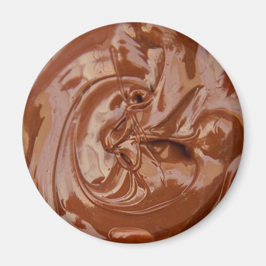 溶かしたチョコレートの質感 マグネット (正面)