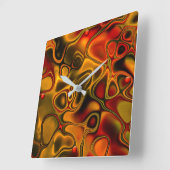 溶かしたチョコレート スクエア壁時計 (傾斜)