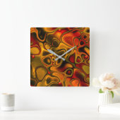 溶かしたチョコレート スクエア壁時計 (ホーム)