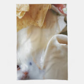 溶かしたチーズナチョおもしろい食品 キッチンタオル (縦)