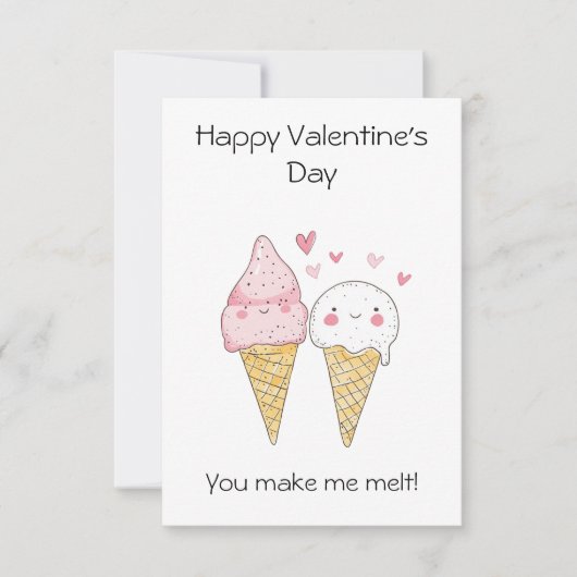 「溶かしてよ！」 – かわいい&パニーのアイスクリーム カード (正面)