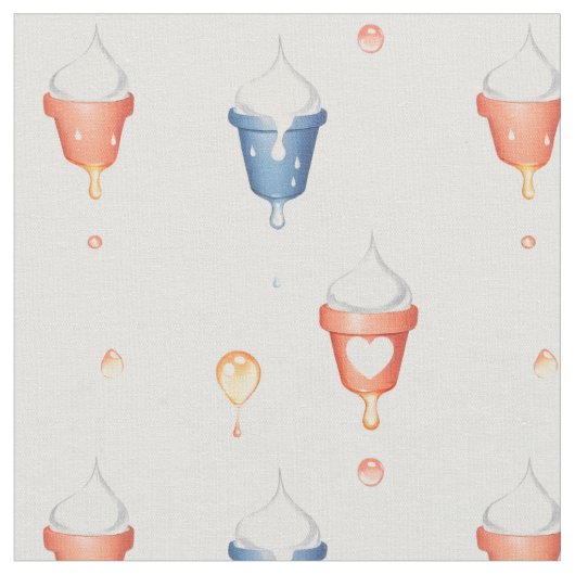 溶かすアイスクリーム ファブリック (クローズアップ)