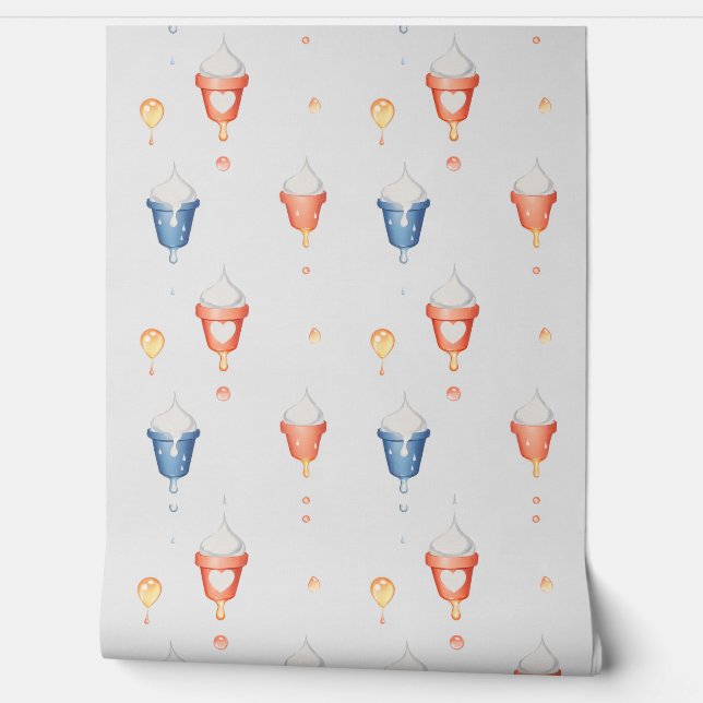 溶かすアイスクリーム 壁紙 (ほどく)