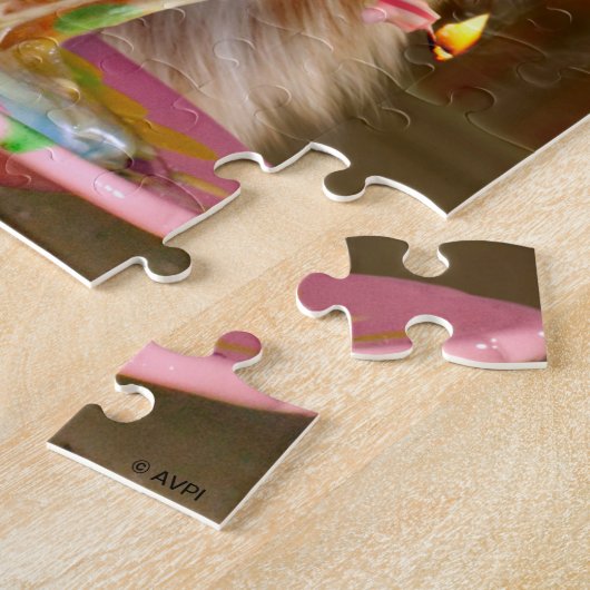 溶けおもしろいた誕生日カップケーキ付き不機嫌な猫 ジグソーパズル (側面)