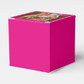 溶けおもしろいた誕生日カップケーキ付き不機嫌な猫 フェイバーボックス (正面サイド)