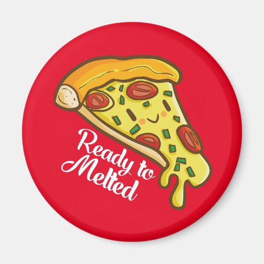 溶けおもしろいやすいピザ マグネット (正面)