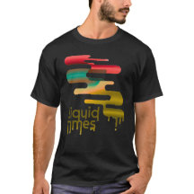 溶けたような抽象的なグラフィックTシャツ "Liquid Times"