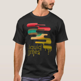 溶けたような抽象的なグラフィックTシャツ "Liquid Times" Tシャツ