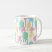 溶けたアイスクリームとスプリンクル柄 コーヒーマグカップ (正面右)