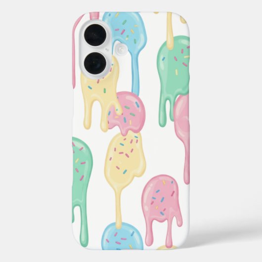 溶けたアイスクリームとスプリンクル柄  Case-Mate iPhoneケース (裏面)