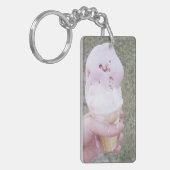 溶けたアイスクリームコーンと少女 キーホルダー (正面左)