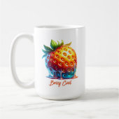 溶けたイチゴのドリップアート コーヒーマグカップ (左)