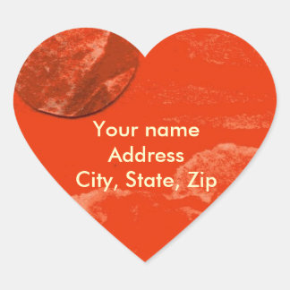 溶けたエイリアンの世界で赤い太陽を消すSF ハートシール