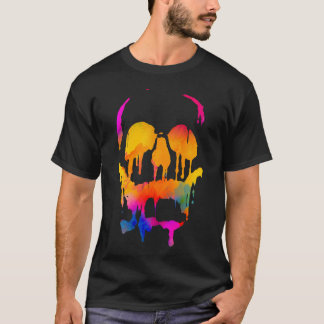 溶けたカラードスカル Tシャツ