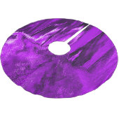 溶けたグリッチパープル ブラッシュドポリエステルツリースカート (アングル)