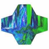 溶けたグリッチ（青と緑） サッカーボール (フラット)