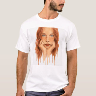 溶けたティーンの態度の肖像 – ドリップアート Tシャツ
