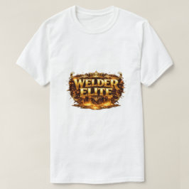 溶けたデザインのウェルダーエリートラグジュアリーグォールドクラウン Tシャツ