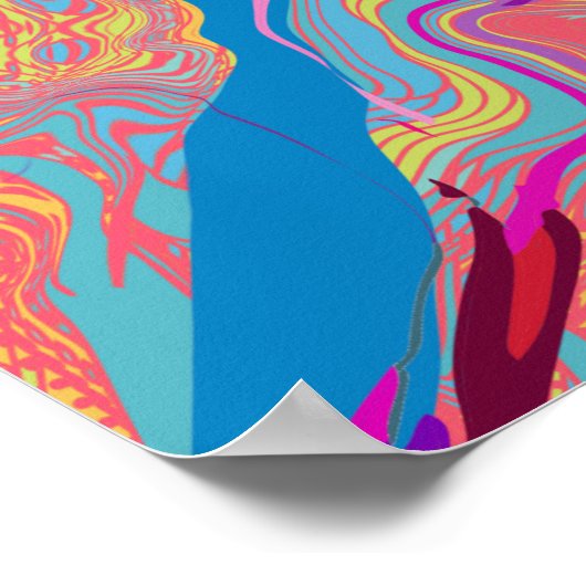 溶けたベジェグリッチ垂直02 ポスター (角)