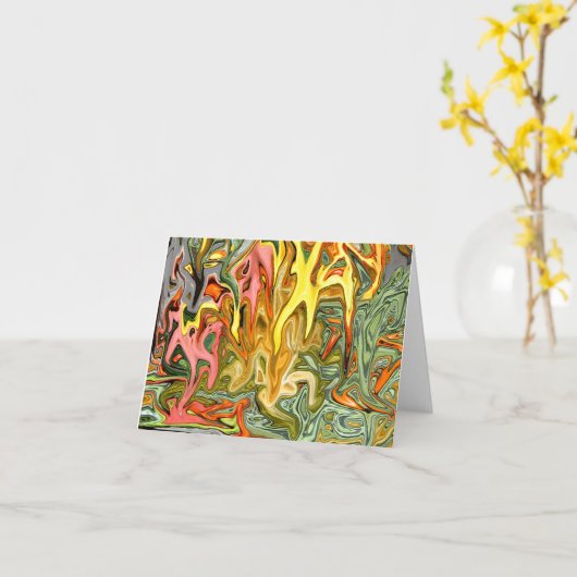 溶けた収穫… カード (黄色い花)