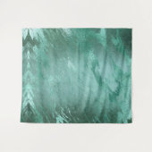 溶けた翡翠 | エメラルドグリーン ラグジュアリー マーブル 背景 タペストリー (正面(横))