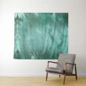 溶けた翡翠 | エメラルドグリーン ラグジュアリー マーブル 背景 タペストリー (インサイチュ(横))